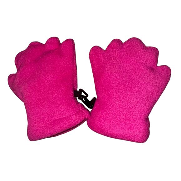 Bear Hands & Buddies Infant Mittens Gloves Pink Girl Warm 0-6 Months Fleece Snow - Picture 3 of 5